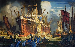 <b class=qtipBold><figcaption>Shanghai River</figcaption></b><br>Shanghai River. Shoesmith, Kenneth Denton 1890-1939. Date:<br><em>© National Museums NI / MARY EVANS</em> Shanghai River