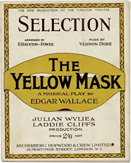 Images Dated 1st August 2015: Sheet music cover, Selection from The Yellow Mask