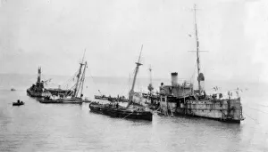 Ships on the Suez Canal, Egypt, North Africa Ships on the Suez Canal, Egypt, North Africa
