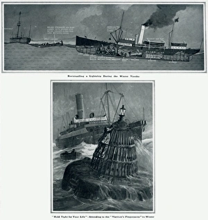 Buoys Gallery: Ships during winter months by G. H. Davis