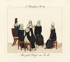 Shopgirls playing the game of a little bird told me Shopgirls playing the game of a little bird told me