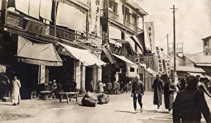 Shops in the Wuchang District of Wuhan, China Shops in the Wuchang District of Wuhan, China
