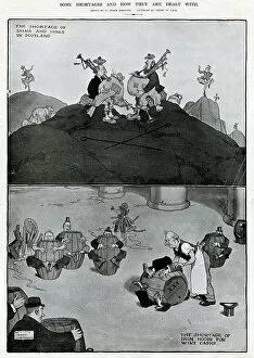Heath Robinson Gallery: Some shorages and how they are dealt with 1918