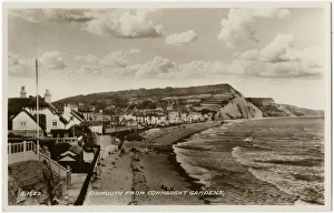 Sidmouth, Devon, England - The beach from Connaught Gardens Sidmouth, Devon, England - The beach from Connaught Gardens