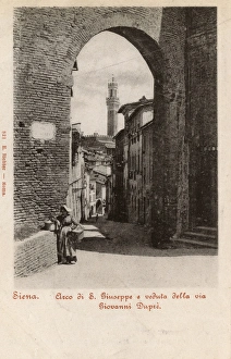 Belltower Gallery: Siena, Italy - the Arch of S. Giuseppe (St. Joseph)