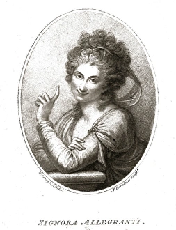 <b class=qtipBold><figcaption>Signora Allegranti</figcaption></b><br>Portrait of the singer and actress Maddalena Allegranti. Date: 1783<br><em>© The Royal Aeronautical Society (National Aerospace Library)/Mary Evans Picture Library</em> Signora Allegranti
