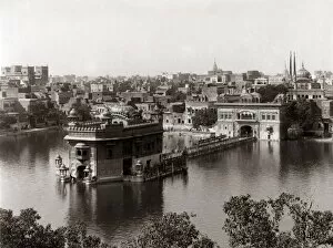 Golden Temple Gallery: Sikh Golden Temple at Amritsar, India, circa 1890