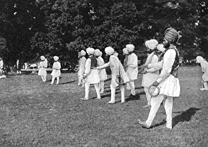 Hampton Court Palace Gallery: Sikh Officers playing quoits at Hampton Court Palace, 1902