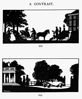 Related Images Gallery: Silhouette of contrasting transport, 1874 and 1924