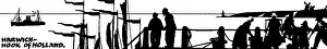 Silhouette of Harwich to Hook of Holland shipping Silhouette of Harwich to Hook of Holland shipping