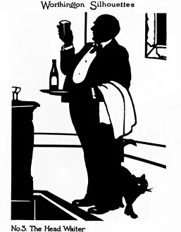 Alcohol Gallery: Silhouette of a head waiter