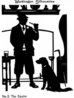 Pipe Gallery: Silhouette of a local squire and his dog