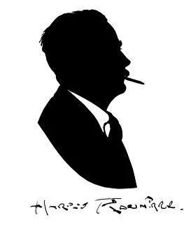 Silhouette portrait of Harry Rountree, artist Silhouette portrait of Harry Rountree, artist