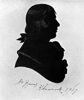 Poets Collection: Silhouette portrait of Robert Burns