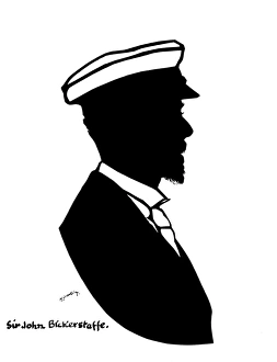 Silhouette portrait of Sir John Bickerstaffe Silhouette portrait of Sir John Bickerstaffe