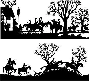 Huntsman Collection: Silhouettes of the Chase by H. L. Oakley