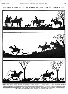 Magazines Gallery: Silhouettes of a fox hunt in the York and Ainsty country