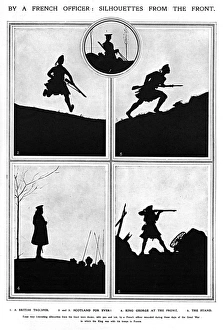 Silhouettes from the front by a French officer Silhouettes from the front by a French officer