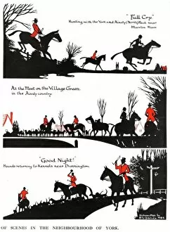 Jacket Gallery: Silhouettes of hunting field scenes