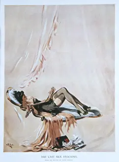 David Wright Illustrations Prints: The Last Silk Stocking. By David Wright