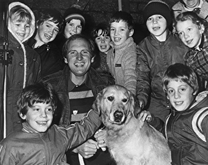 Broadcaster Gallery: Simon Groom and Goldie, BBC Blue Peter