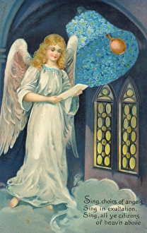 <b class=qtipBold><figcaption>Singing Angel 1910</figcaption></b><br>A singing angel<br><em>© Mary Evans Picture Library</em> Singing Angel 1910