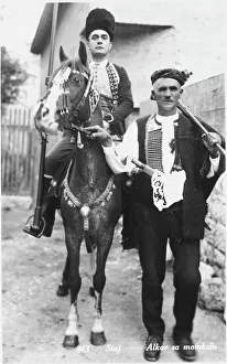 Sinj - Two men during the Sinjska alka Sinj - Two men during the Sinjska alka