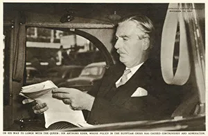 Sir Anthony Eden on his way to lunch with the Queen - Eden has shortly prior to this Sir Anthony Eden on his way to lunch with the Queen - Eden has shortly prior to this