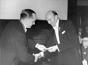 Sir George Edwards is presented with the British Gold Medal Sir George Edwards is presented with the British Gold Medal