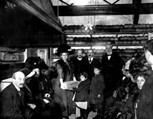 Sir William Treloar distributing Christmas gifts Sir William Treloar distributing Christmas gifts