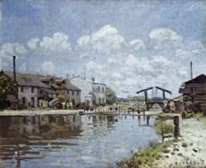 Impressionist art Collection: SISLEY, Alfred (1839-1899). The Canal Saint-Martin