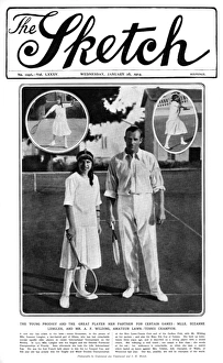 Sketch cover - Anthony Wilding and Suzanne Lenglen Sketch cover - Anthony Wilding and Suzanne Lenglen