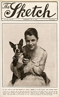 Sketch front cover - Miss Frances White and her dog Sketch front cover - Miss Frances White and her dog