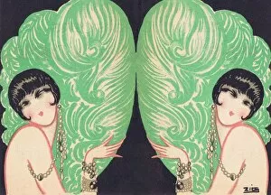 Feathers Collection: Sketch of the Dolly Sisters, Paris