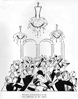 Sketch by Fish of dancing, at the Savoy, London, 1926 Sketch by Fish of dancing, at the Savoy, London, 1926