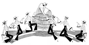 Sketch by Fish of a scene at the Midnight Follies cabaret, L Sketch by Fish of a scene at the Midnight Follies cabaret, L