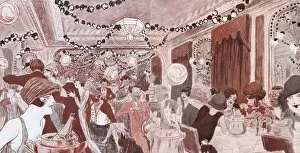 A sketch of the interior of the Imperial Soupers night-spot