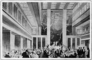 Sketch of the interior of the liner Ile de France (1927) Sketch of the interior of the liner Ile de France (1927)