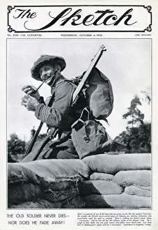 Sketch, Oct 1939 - WWII The Old Soldier Never Dies Sketch, Oct 1939 - WWII The Old Soldier Never Dies