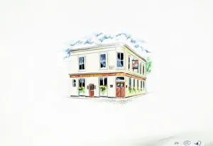 Sketch of Queens Arms, Kensington, London Sketch of Queens Arms, Kensington, London