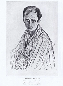 A sketch by the Russian artist V. Seroff of Michael Fokine A sketch by the Russian artist V. Seroff of Michael Fokine