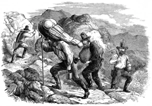 Sketches from the New Zealand Gold Rush. Gold-diggers out Pr Sketches from the New Zealand Gold Rush. Gold-diggers out Pr