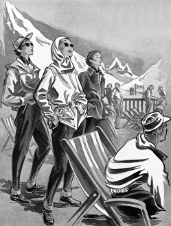 Ski fashion 1953 Ski fashion 1953