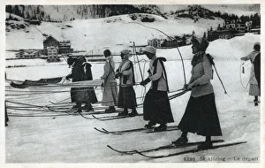 Skikjoring competition, St Moritz, Switzerland Skikjoring competition, St Moritz, Switzerland