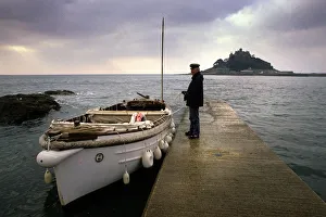 The skipper of a small ferry boat, Marazion, Cornwall The skipper of a small ferry boat, Marazion, Cornwall
