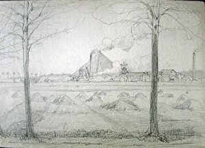 Slag heap and mining complex around Loos February 18 Slag heap and mining complex around Loos February 18