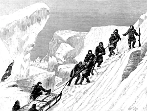 Sledge Hauling, British Arctic Expedition, 1875-1876 Sledge Hauling, British Arctic Expedition, 1875-1876
