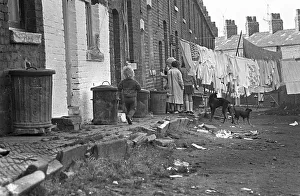 Impoverished Gallery: Slum communal yard, Stockport
