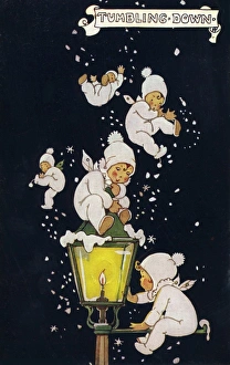 Snow Babies - Tumbling Down by Dorothy Wheeler Snow Babies - Tumbling Down by Dorothy Wheeler