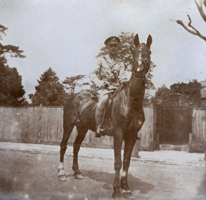Soldier of the Royal Fusiliers on horseback, WW1 Soldier of the Royal Fusiliers on horseback, WW1